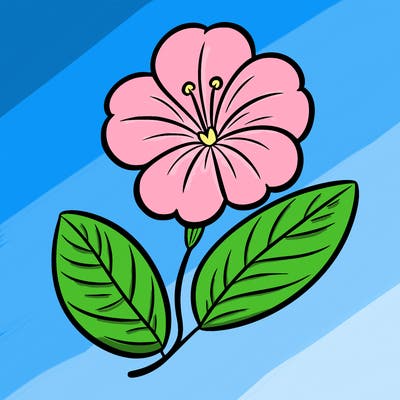 one flower