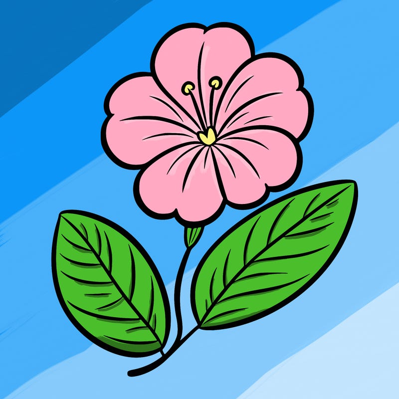 one flower