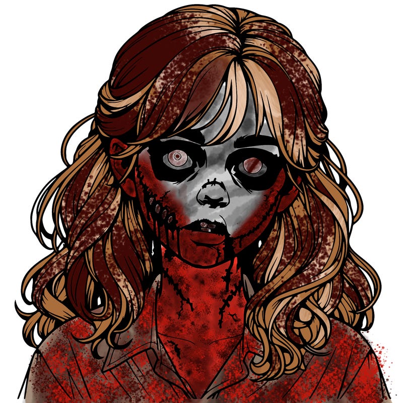 zombie  realistic girl