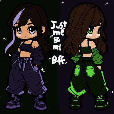 girl in crop top and baggy pants