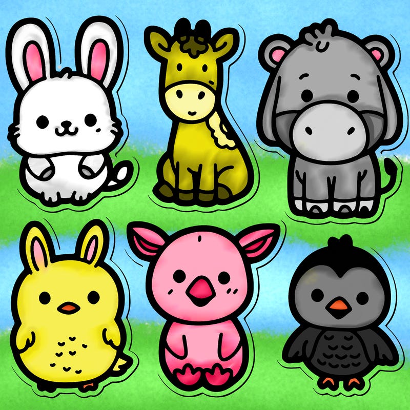cute animal stickers