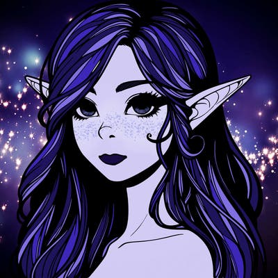 elf girl realistic dark fantasy