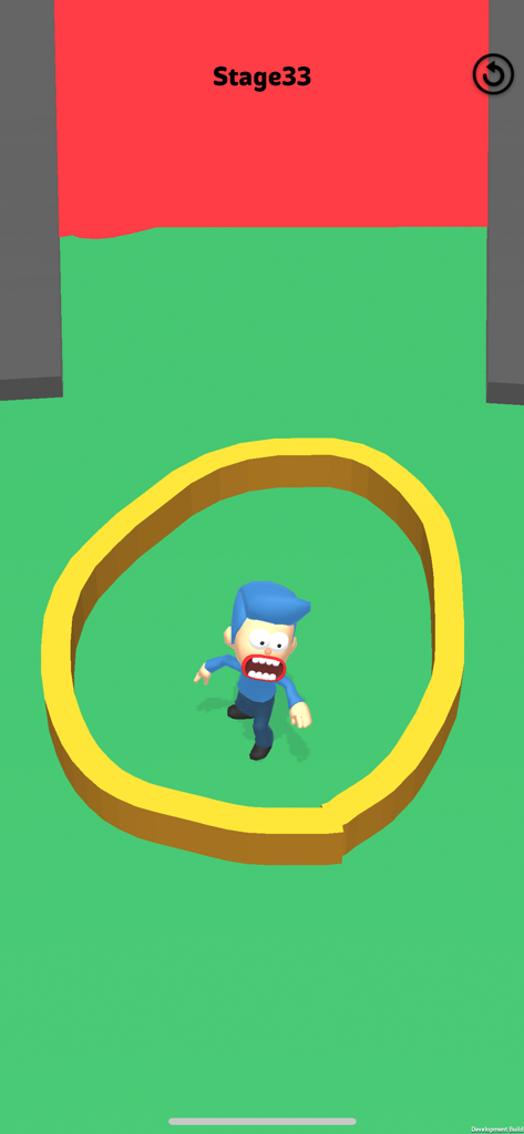 stop the flow! - rescue puzzle - Un personaggio protetto da un muro circolare giallo disegnato a mano in un gioco di enigmi di salvataggio