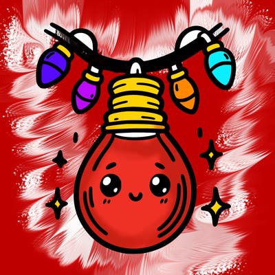 small bulb of a garland