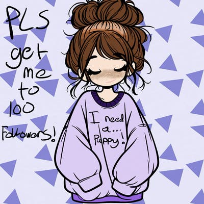 girl with baggy sweatshirt and messy bun