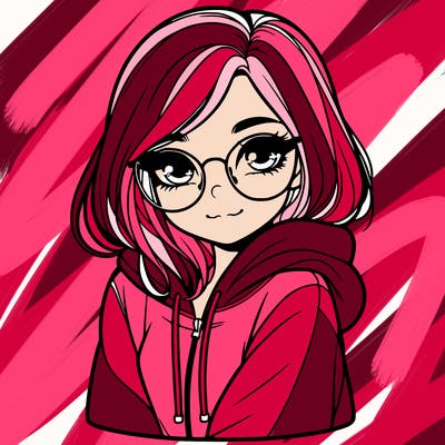 beautiful girl with glasses and hoodie