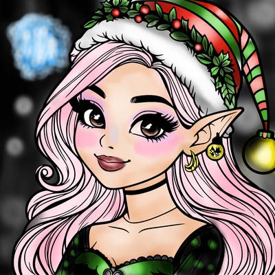 christmas girl elf realistic