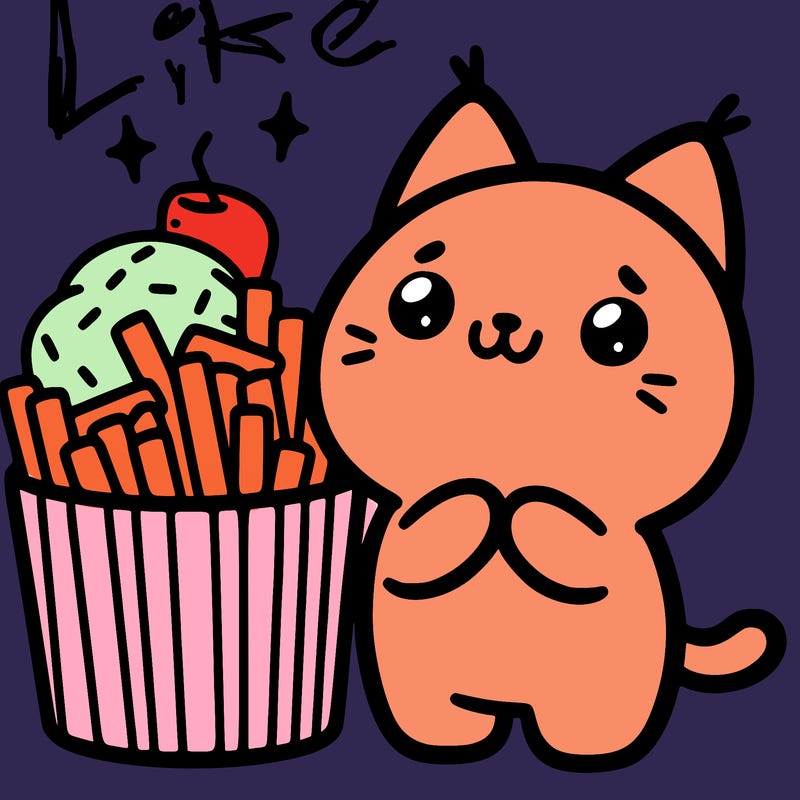 cute food cat