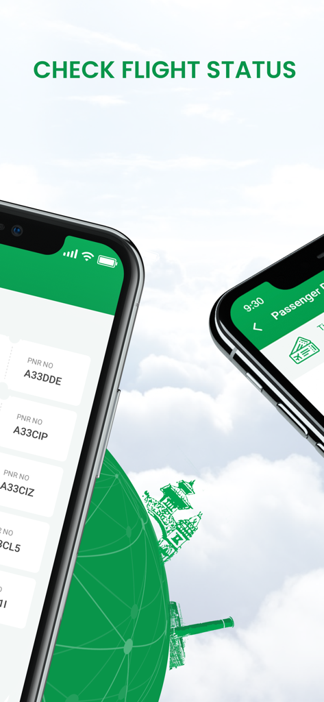 Yeti Airlines - Yeti Airlines mobile app screen displaying check flight status and PNR booking details