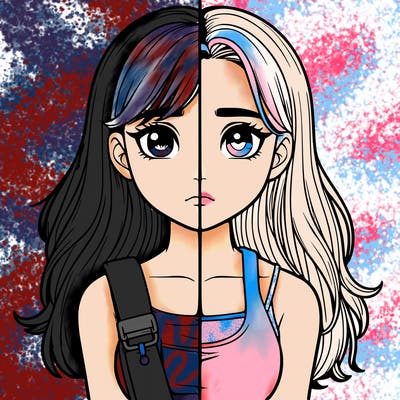 realistic girl split