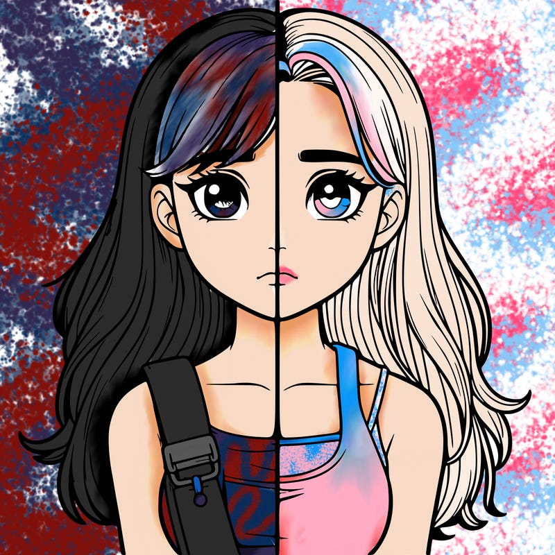 realistic girl split