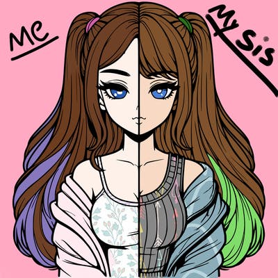 realistic girl split