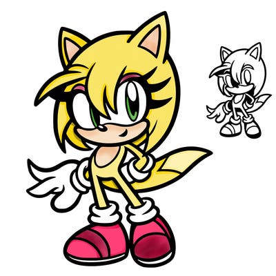 an original sonic character female