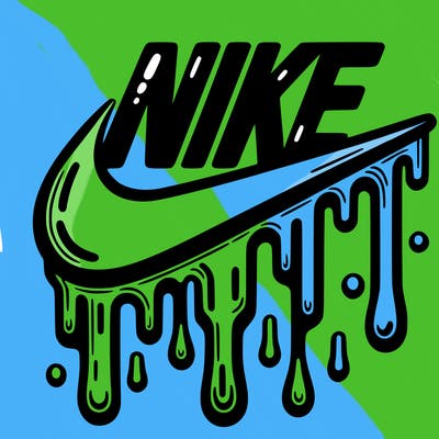 dripping nike logo