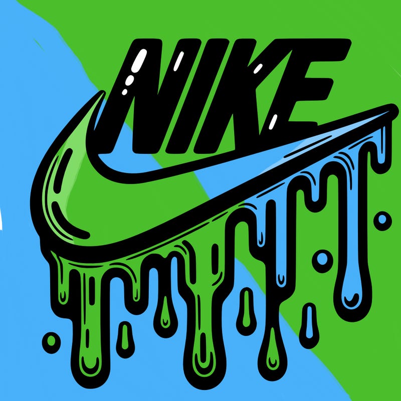 dripping nike logo