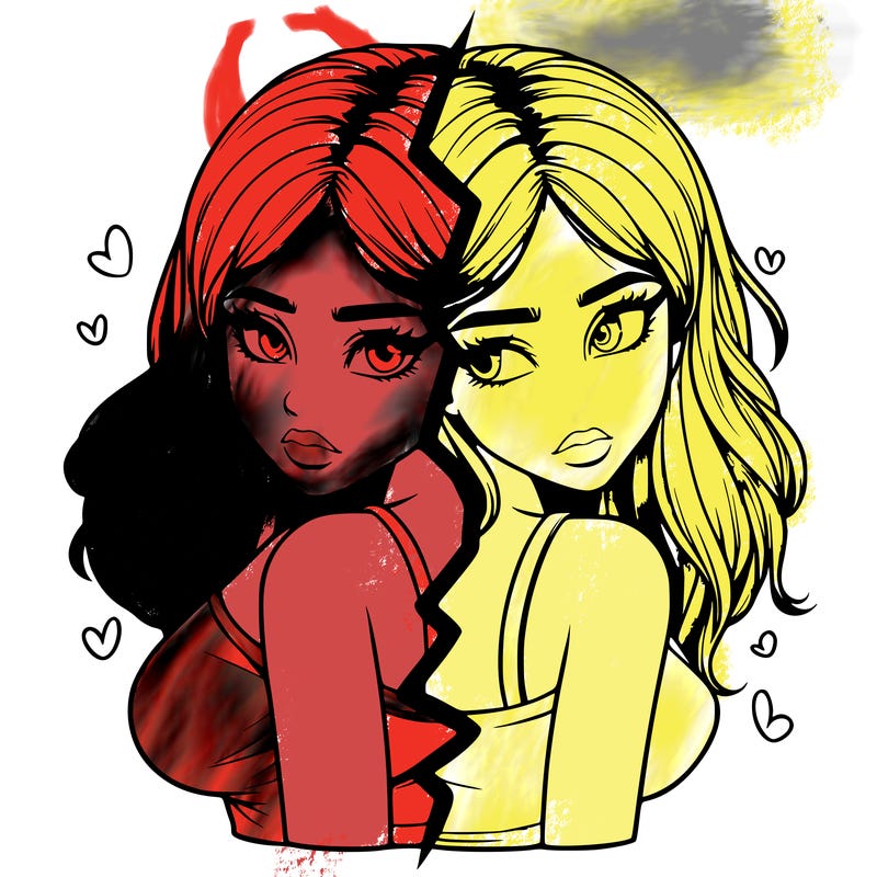 realistic girl split