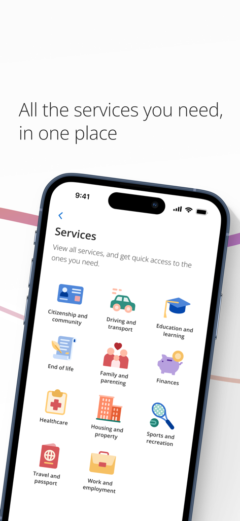 LifeSG - La aplicación LifeSG que muestra un panel de control de servicios gubernamentales consolidados que incluyen ciudadanía, atención médica y viajes