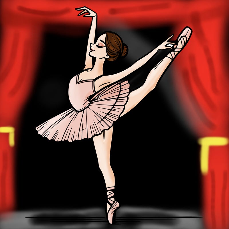 ballerina in a graceful arch