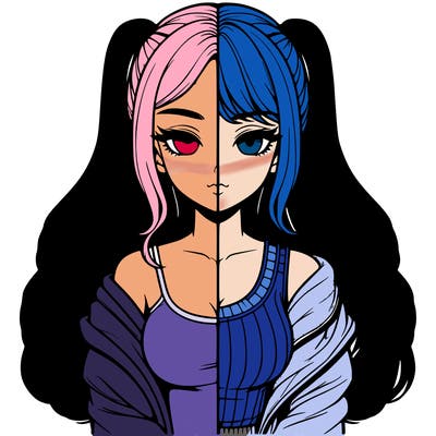 realistic girl split