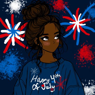 realistic girl with messy bun and oversized clothing