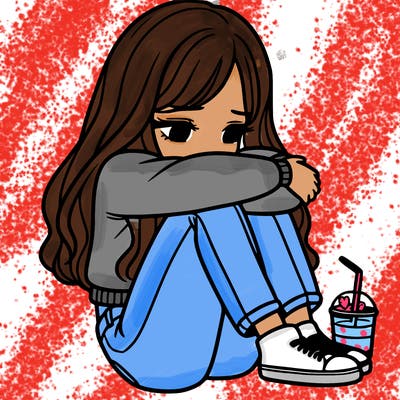 a girl  after a breakup