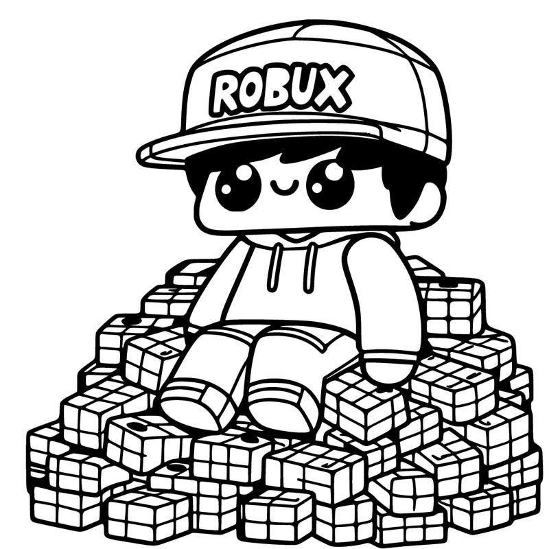 robux and someone is sitting on a lot of them
