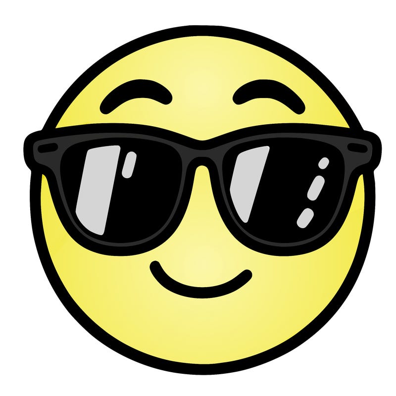emoji with sunglasses