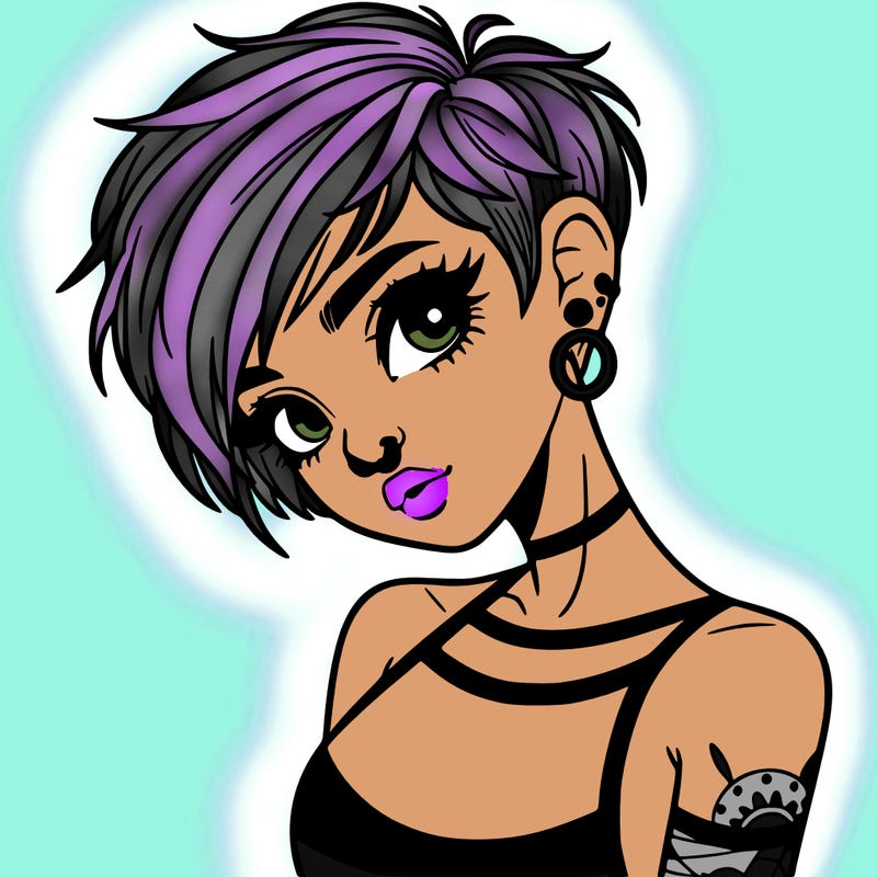 pixie cut woman with alternative style