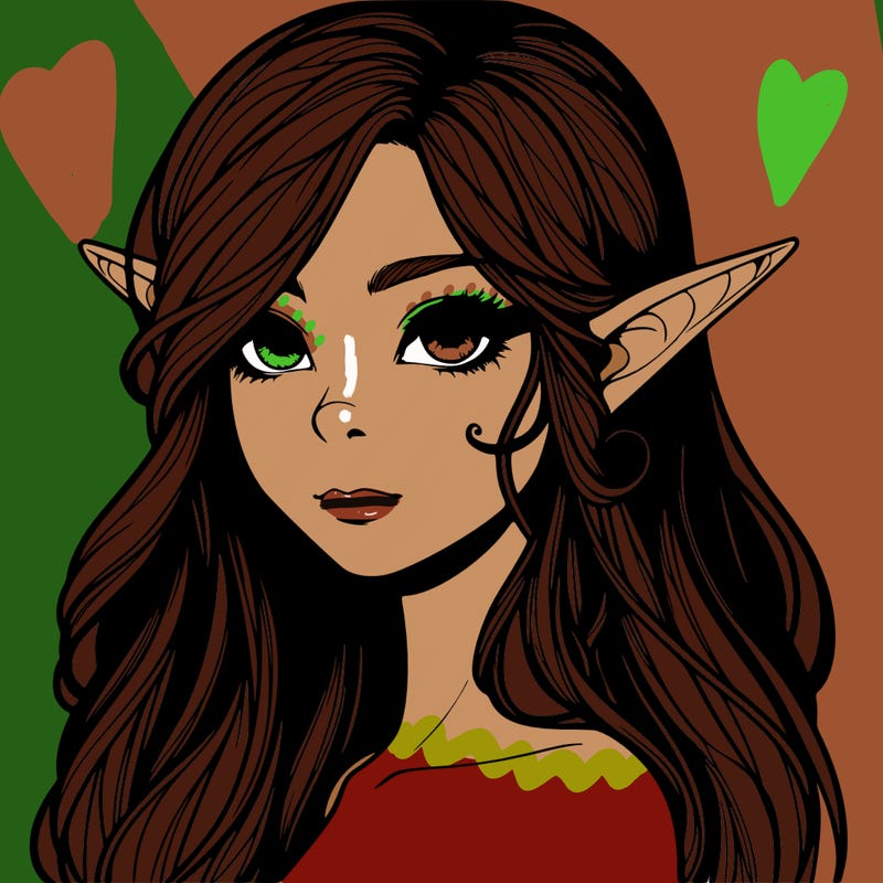 elf girl realistic dark fantasy