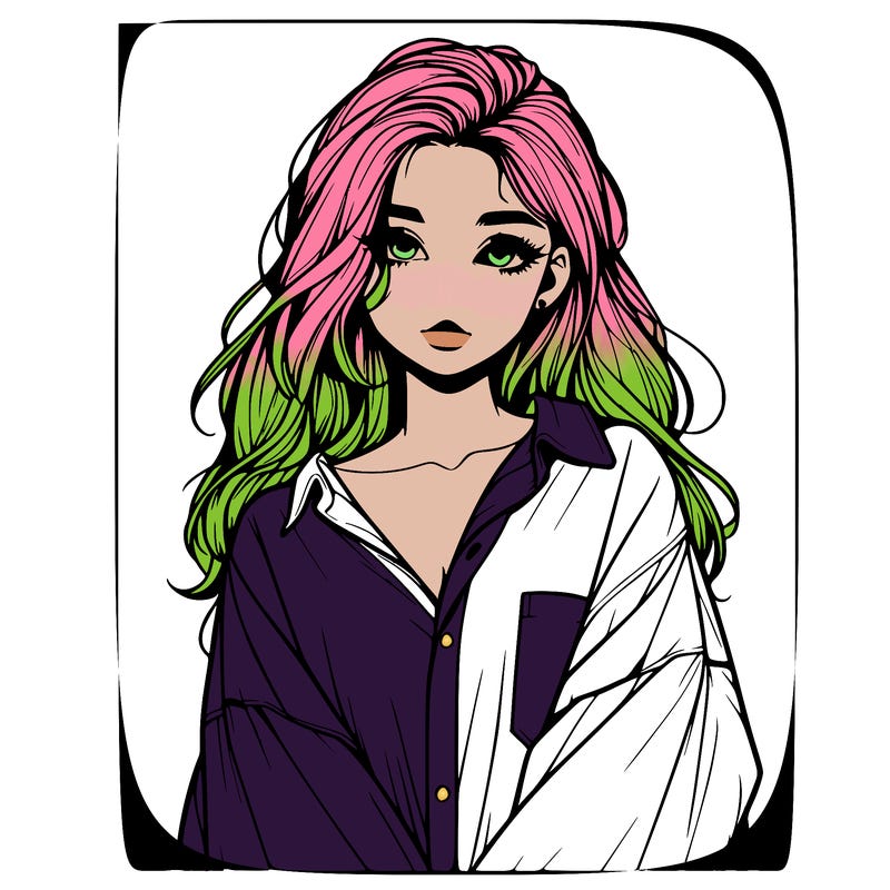 realistic girl inna over size shirt