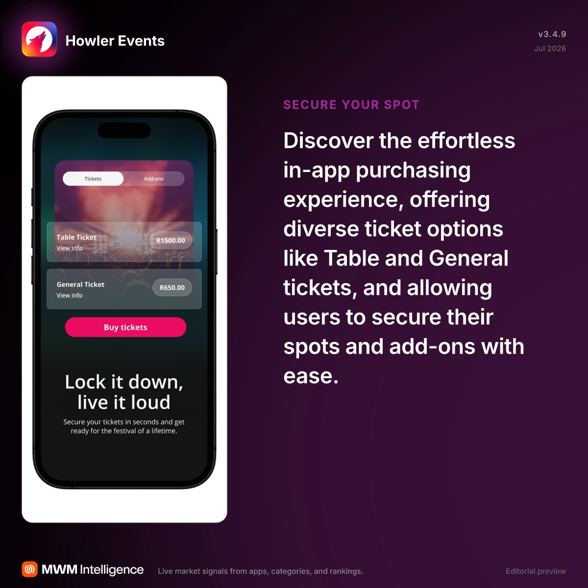Howler Events - Entertainment App | MWM