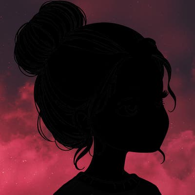 realistic girl with bun