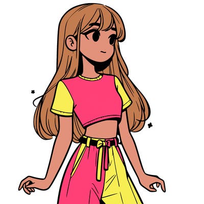 girl in a cute crop top