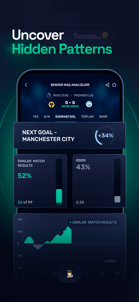 Soccer Rankings App - AIstats - Interface do aplicativo de estatísticas de futebol IA exibindo análises preditivas e padrões de desempenho de partidas.