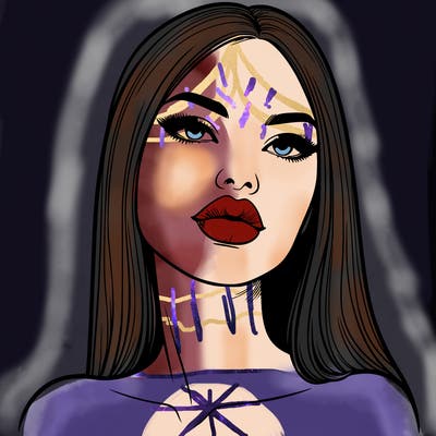 realistic woman with full lips