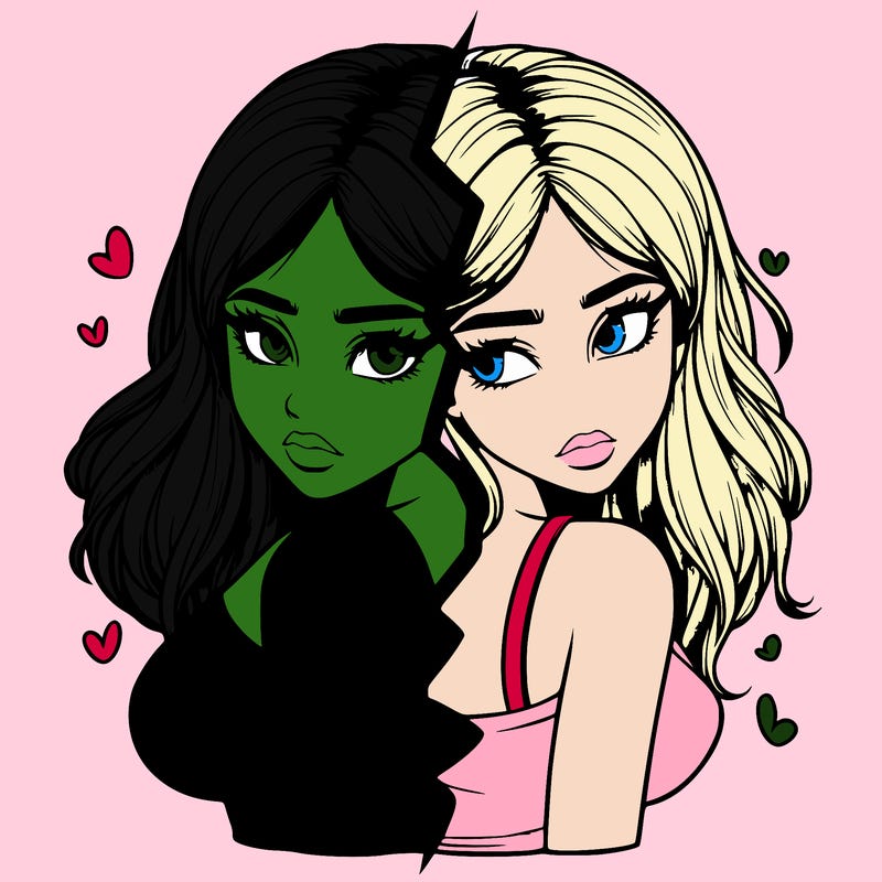 realistic girl split