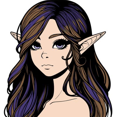 elf girl realistic dark fantasy