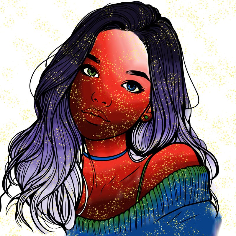 beautiful teenage woman realistic