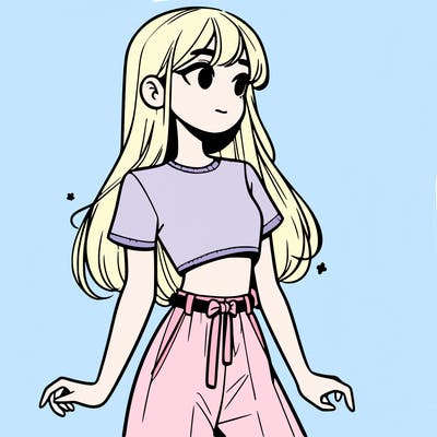 girl in a cute crop top