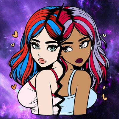 realistic girl split