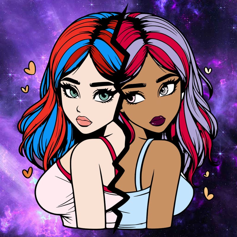 realistic girl split