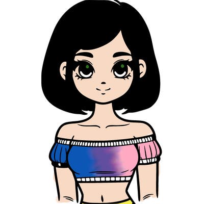 girl in crop top