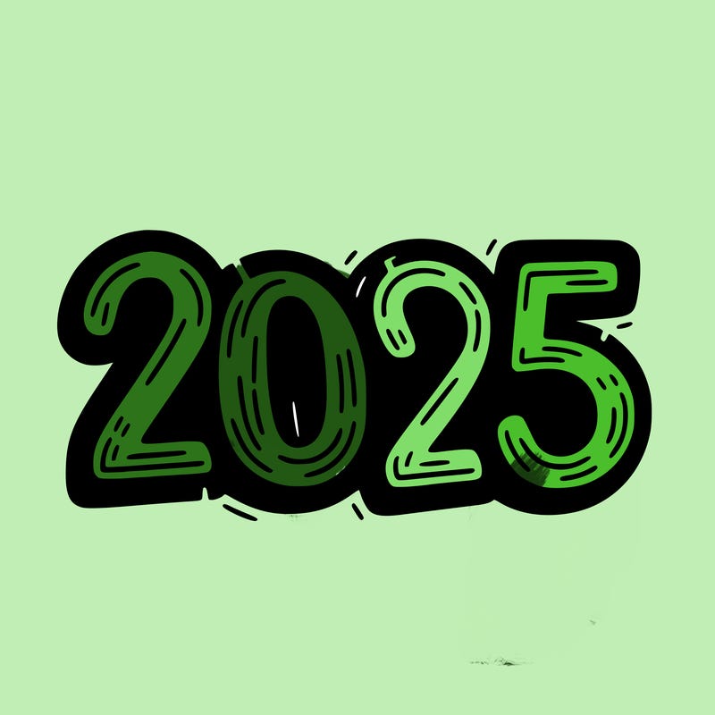 one line scrawled numbers sketch design “2025”