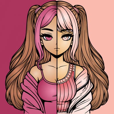 realistic girl split