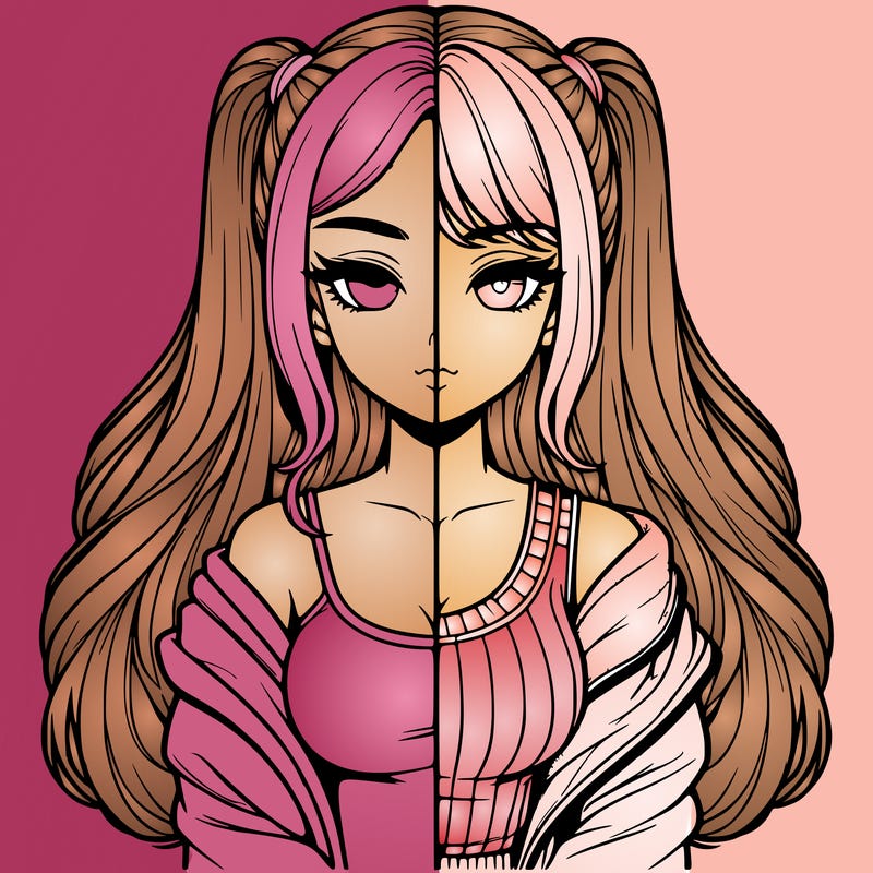 realistic girl split