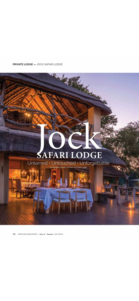 Kruger Magazine - Luxury outdoor dining at Jock Safari Lodge in the Greater Kruger region