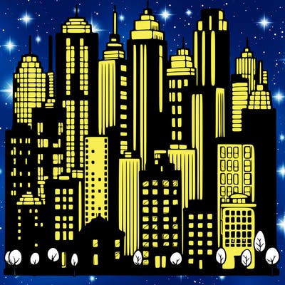 a city with skyscrapers