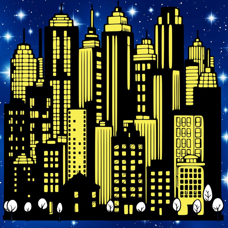 a city with skyscrapers