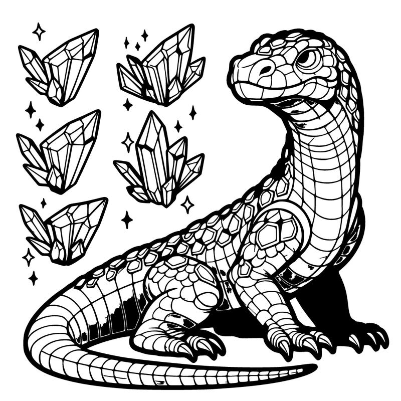 crystal komodo dragon