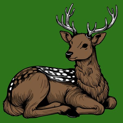 realistic deer with antlers